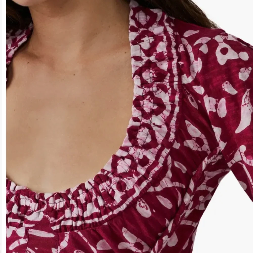 FREE PEOPLE ON THE BLOCK LONG SLEEVE SLEEVE TOP SMALL P